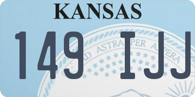 KS license plate 149IJJ