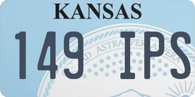 KS license plate 149IPS