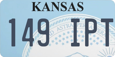 KS license plate 149IPT