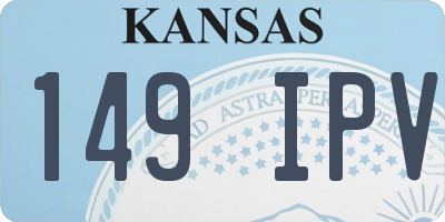 KS license plate 149IPV