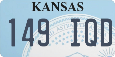 KS license plate 149IQD