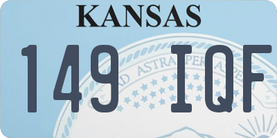 KS license plate 149IQF