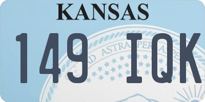 KS license plate 149IQK