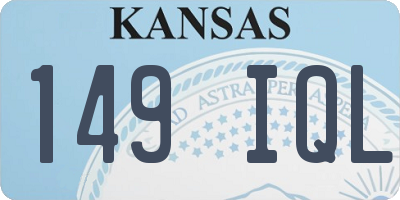 KS license plate 149IQL