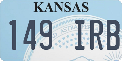 KS license plate 149IRB