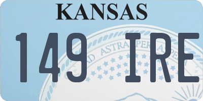 KS license plate 149IRE