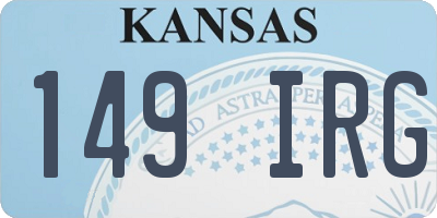 KS license plate 149IRG