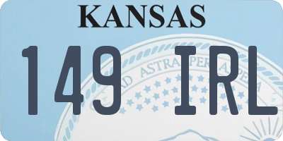 KS license plate 149IRL