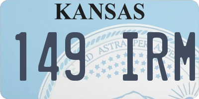 KS license plate 149IRM