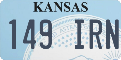 KS license plate 149IRN