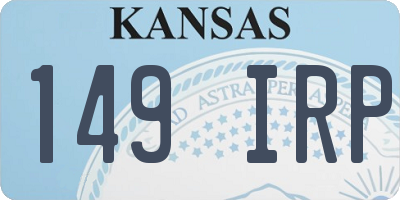 KS license plate 149IRP