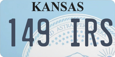 KS license plate 149IRS