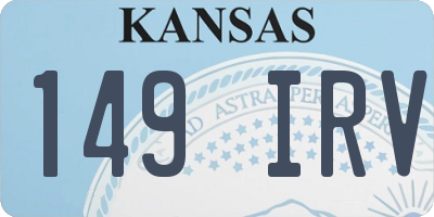 KS license plate 149IRV