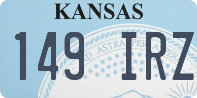 KS license plate 149IRZ