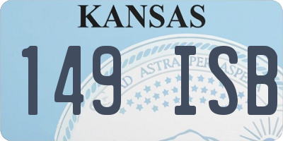 KS license plate 149ISB