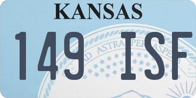 KS license plate 149ISF