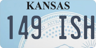 KS license plate 149ISH