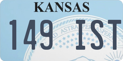 KS license plate 149IST