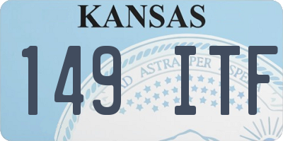 KS license plate 149ITF