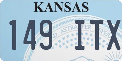 KS license plate 149ITX