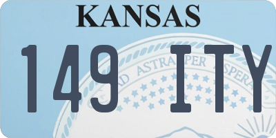 KS license plate 149ITY