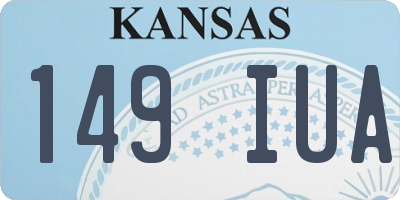 KS license plate 149IUA