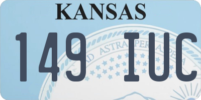 KS license plate 149IUC