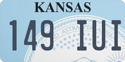 KS license plate 149IUI