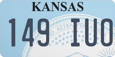 KS license plate 149IUO