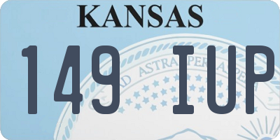 KS license plate 149IUP