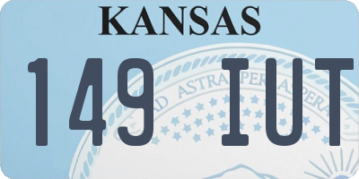 KS license plate 149IUT