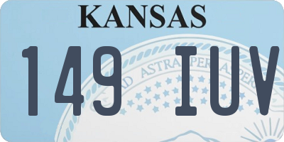 KS license plate 149IUV