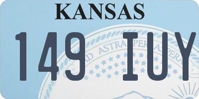KS license plate 149IUY