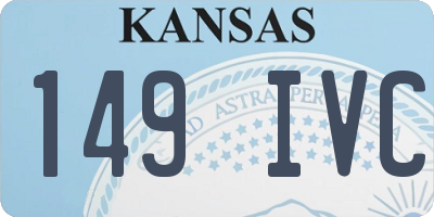KS license plate 149IVC