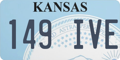 KS license plate 149IVE