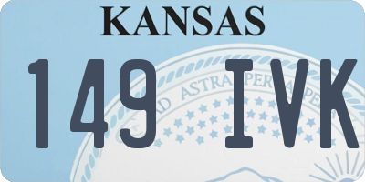 KS license plate 149IVK