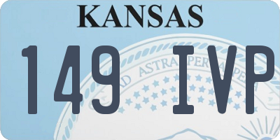 KS license plate 149IVP