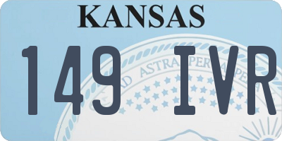 KS license plate 149IVR