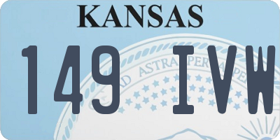 KS license plate 149IVW