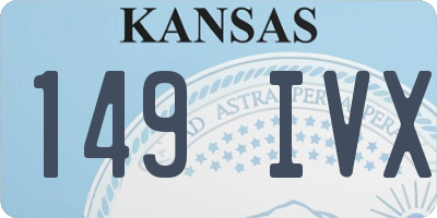 KS license plate 149IVX