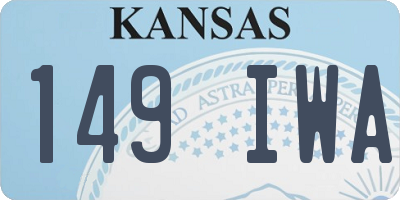 KS license plate 149IWA