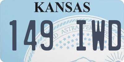 KS license plate 149IWD