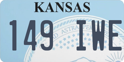 KS license plate 149IWE