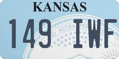 KS license plate 149IWF