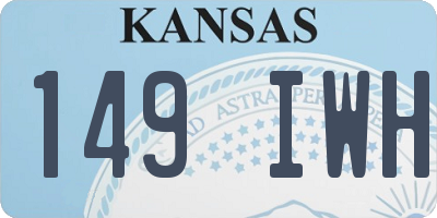 KS license plate 149IWH