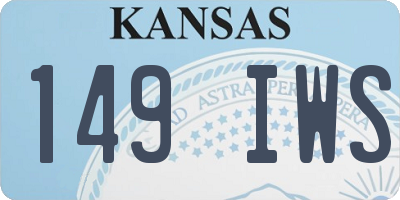 KS license plate 149IWS