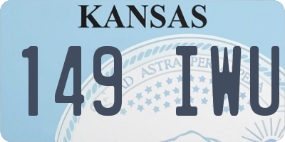 KS license plate 149IWU
