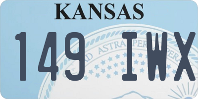 KS license plate 149IWX
