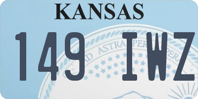 KS license plate 149IWZ