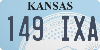 KS license plate 149IXA